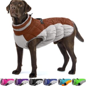 Dog Winter Jacket Cozy Reflective Waterproof Windproof Warm Pet Garment